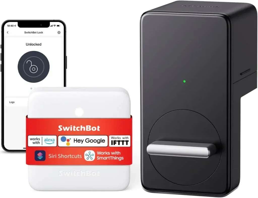 SwitchBot Smart Lock WiFi, Keyless Entry Door Lock, Smart Door Lock Front Door, Electronic Smart Deadbolt