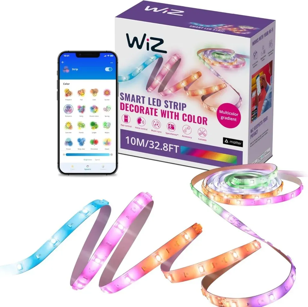 WiZ Connected 32.8 ft LED Light Strip - Flowing Multicolor LED Color