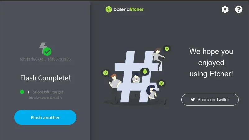 Home Assistant OS 燒錄完成