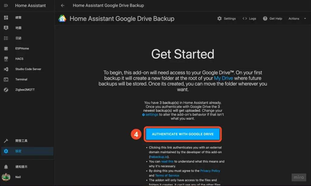 AUTHENTICATE WITH GOOGLE DRIVE