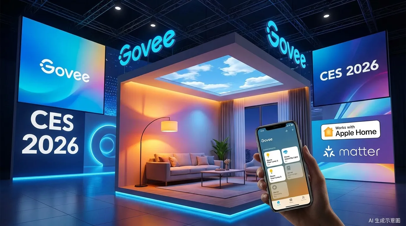 CES 2026 震撼亮相！Govee 全新智慧星空燈攜手 Matter 搶攻 Apple HomeKit，居家照明進化「真自然光」體驗