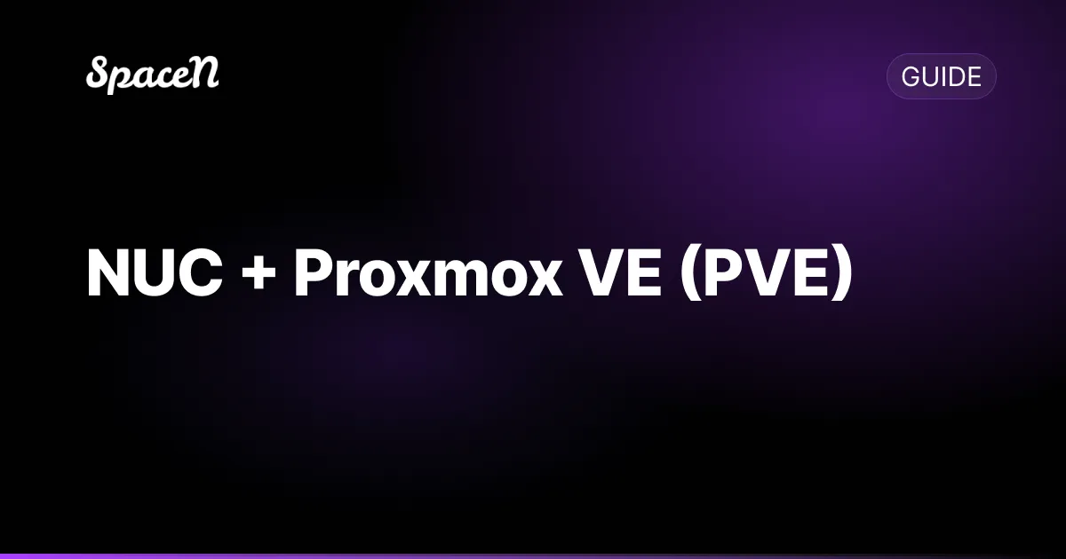 NUC 迷你電腦安裝 Proxmox VE (PVE) 手把手教學